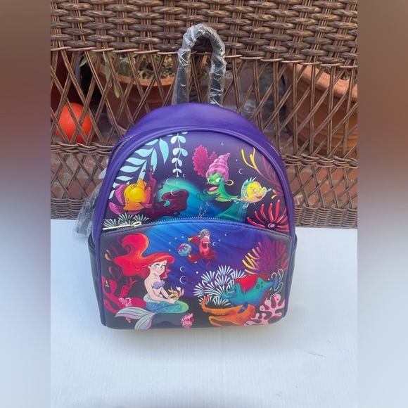 Danielle Nicole Disney Little Mermaid Under the Sea Mini Backpack Ariel NWT! - Picture 4 of 10